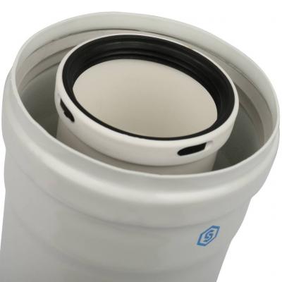 Элемент дымохода Stout конденсац. DN60/100 м/п PP-AL 310 мм с инспекционным окном