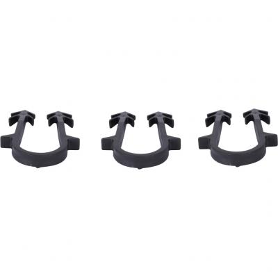 Скоба якорная Stout с двойным креплением для труб д.16-20мм, цвет черный, 50 мм