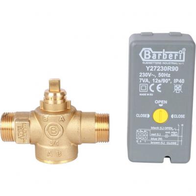 2-Ходовой зональный клапан, сервопривод 230V, с 3-х жильным кабелем 1м., НР 3/4" Stout SVM-0070-200020