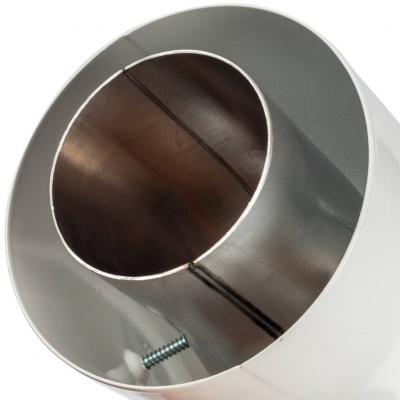 Элемент дымохода Stout отвод коаксиальный 45° DN60/100, п/м уплотнения и хомут в комплекте (с логотипом)