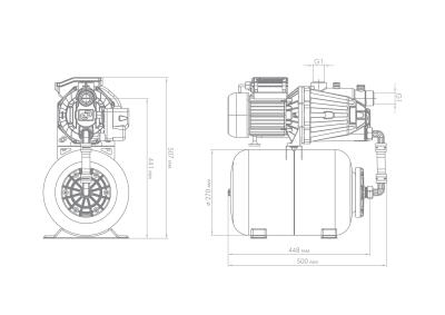 Поверхностный насос-автомат Джилекс «ДЖАМБО» 70/50 П-24 (2.0)