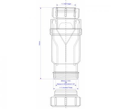 Сифон McALPINE тип сухой гидрозатвор 1 1/2" вн.-40мм (пакет) MRNRV40-PB