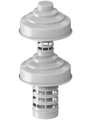 Оголовок Rommer с ветрозащитой D 60/100 БЕЛЫЙ (Алюминий) Оголовок Rommer с ветрозащитой D 60/100 БЕЛЫЙ (Алюминий)