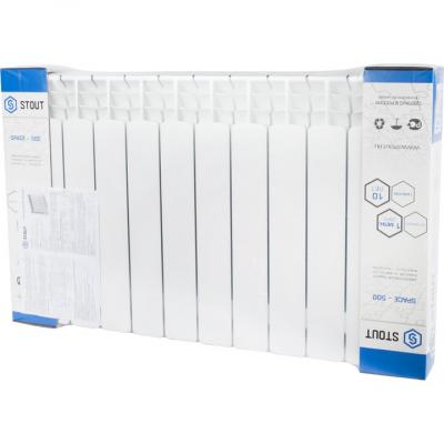 Радиатор биметаллический STOUT Space 500 12 секции боковое подключение SRB-0310-050012