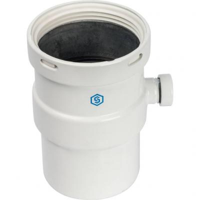 Элемент дымохода Stout горизонтальный DN80 п/м с патрубком для отвода конденсата